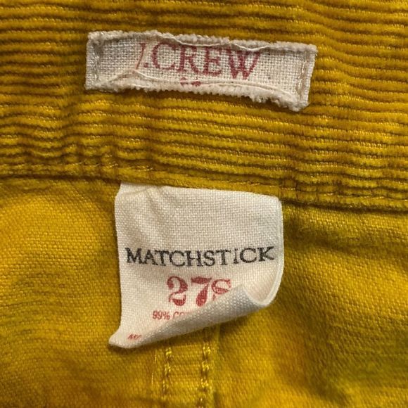 J Crew Matchstick Mustard Yellow Cords - Picture 4 of 12